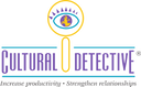 Picture of eye with blue outline and purple lashes inside a yellow line and the words 'Cultural Detective' in purple with blue lines above and below. hat oe