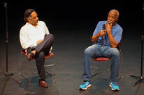 Picture of two men seated; Men of Color;