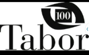 Tabor 100 logo; black and white; Logo and black lines