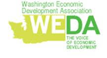 Picture of washington state map in green. Washington Economic Development Alliance conference  foutline in 