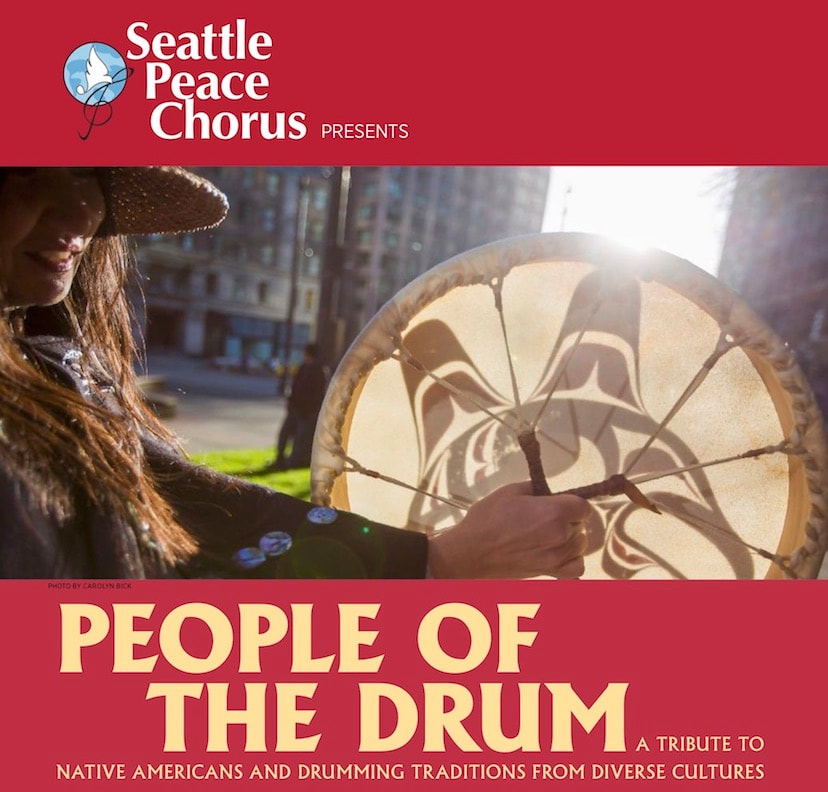 Picture of Native American Drum; People of the Drum; Seattle Peace Chorus;