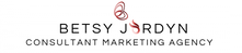Picture of Betsy Jordyn Consultant Marketing Agency in black letters with pink butterfly logo.